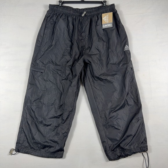 adidas Other - VTG Adidas Windbreaker Pants Climashell 3/4 Crop XL NWT Black Cargo Techwear Y2K